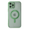 Newface Apple iPhone 12 Pro Kılıf Magneticsafe Lazer Silikon - Haki Yeşil