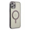 Newface Apple iPhone 12 Pro Kılıf Magneticsafe Lazer Silikon - Siyah