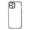 Newface Apple iPhone 12 Pro Kılıf Miami Şeffaf Silikon - Gri