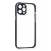 Newface Apple iPhone 12 Pro Kılıf Miami Şeffaf Silikon - Lacivert