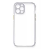 Newface Apple iPhone 12 Pro Kılıf Miami Şeffaf Silikon - Lila