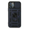 Newface Apple iPhone 12 Pro Kılıf Pars Lens Yüzüklü Silikon - Lacivert