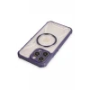 Newface Apple iPhone 12 Pro Kılıf Prag Magneticsafe Kapak - Derin Mor