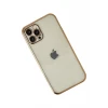 Newface Apple iPhone 12 Pro Kılıf Razer Lensli Silikon - Gold