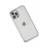 Newface Apple iPhone 12 Pro Kılıf Razer Lensli Silikon - Gümüş