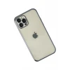 Newface Apple iPhone 12 Pro Kılıf Razer Lensli Silikon - Lacivert