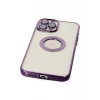 Newface Apple iPhone 12 Pro Kılıf Slot Silikon - Mor