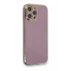 Newface Apple iPhone 12 Pro Kılıf Volet Silikon - Mor
