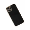 Newface Apple iPhone 12 Pro Kılıf Volet Silikon - Siyah