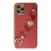 Newface Apple iPhone 12 Pro Max Kılıf Esila Silikon - Kırmızı