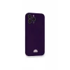 Newface Apple iPhone 12 Pro Max Kılıf Kelvin Kartvizitli Silikon - Derin Mor