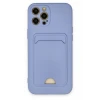 Newface Apple iPhone 12 Pro Max Kılıf Kelvin Kartvizitli Silikon - Lila