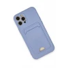 Newface Apple iPhone 12 Pro Max Kılıf Kelvin Kartvizitli Silikon - Lila