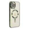 Newface Apple iPhone 12 Pro Max Kılıf Kross Magneticsafe Kapak - Koyu Yeşil