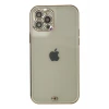 Newface Apple iPhone 12 Pro Max Kılıf Liva Taşlı Silikon - Beyaz