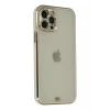 Newface Apple iPhone 12 Pro Max Kılıf Liva Taşlı Silikon - Beyaz