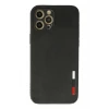 Newface Apple iPhone 12 Pro Max Kılıf Loop Deri Silikon - Siyah