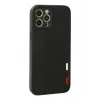 Newface Apple iPhone 12 Pro Max Kılıf Loop Deri Silikon - Siyah