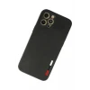 Newface Apple iPhone 12 Pro Max Kılıf Loop Deri Silikon - Siyah