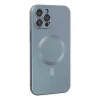 Newface Apple iPhone 12 Pro Max Kılıf Moshi Lens Magneticsafe Silikon - Sierra Blue