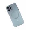Newface Apple iPhone 12 Pro Max Kılıf Moshi Lens Magneticsafe Silikon - Sierra Blue