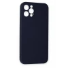 Newface Apple iPhone 12 Pro Max Kılıf Nano içi Kadife Silikon - Lacivert