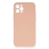 Newface Apple iPhone 12 Pro Max Kılıf Nano içi Kadife Silikon - Pudra