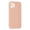 Newface Apple iPhone 12 Pro Max Kılıf Nano içi Kadife Silikon - Pudra