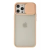Newface Apple iPhone 12 Pro Max Kılıf Palm Buzlu Kamera Sürgülü Silikon - Pembe