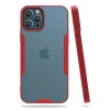 Newface Apple iPhone 12 Pro Max Kılıf Platin Silikon - Kırmızı