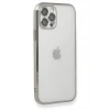 Newface Apple iPhone 12 Pro Max Kılıf Razer Lensli Silikon - Gümüş