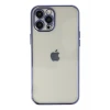 Newface Apple iPhone 12 Pro Max Kılıf Razer Lensli Silikon - Mor