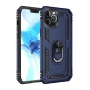 Newface Apple iPhone 12 Pro Max Kılıf Sofya Yüzüklü Silikon Kapak - Lacivert