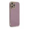 Newface Apple iPhone 12 Pro Max Kılıf Volet Silikon - Mor