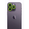 Newface Apple iPhone 12 Pro Max Neon Fosforlu Kamera Lens - Yeşil