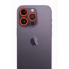 Newface Apple iPhone 12 Pro Neon Fosforlu Kamera Lens - Turuncu