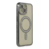 Newface Apple iPhone 13 Kılıf Joke Simli Magneticsafe Kılıf - Gri