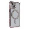 Newface Apple iPhone 13 Kılıf Joke Simli Magneticsafe Kılıf - Pembe