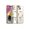 Newface Apple iPhone 13 Kılıf Kross Magneticsafe Kapak - Gold