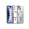 Newface Apple iPhone 13 Kılıf Kross Magneticsafe Kapak - Gümüş