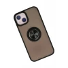Newface Apple iPhone 13 Kılıf Montreal Yüzüklü Silikon Kapak - Siyah