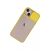 Newface Apple iPhone 13 Kılıf Palm Buzlu Kamera Sürgülü Silikon - Sarı