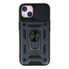 Newface Apple iPhone 13 Kılıf Pars Lens Yüzüklü Silikon - Lacivert