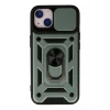 Newface Apple iPhone 13 Kılıf Pars Lens Yüzüklü Silikon - Yeşil
