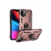Newface Apple iPhone 13 Kılıf Sofya Yüzüklü Silikon Kapak - Rose