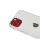 Newface Apple iPhone 13 Pers Alüminyum Kamera Lens - Kırmızı