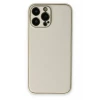 Newface Apple iPhone 13 Pro Kılıf Coco Deri Silikon Kapak - Beyaz