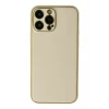 Newface Apple iPhone 13 Pro Kılıf Coco Deri Silikon Kapak - Gold