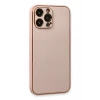 Newface Apple iPhone 13 Pro Kılıf Coco Deri Silikon Kapak - Pembe