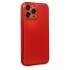 Newface Apple iPhone 13 Pro Kılıf Coco Karbon Silikon - Kırmızı